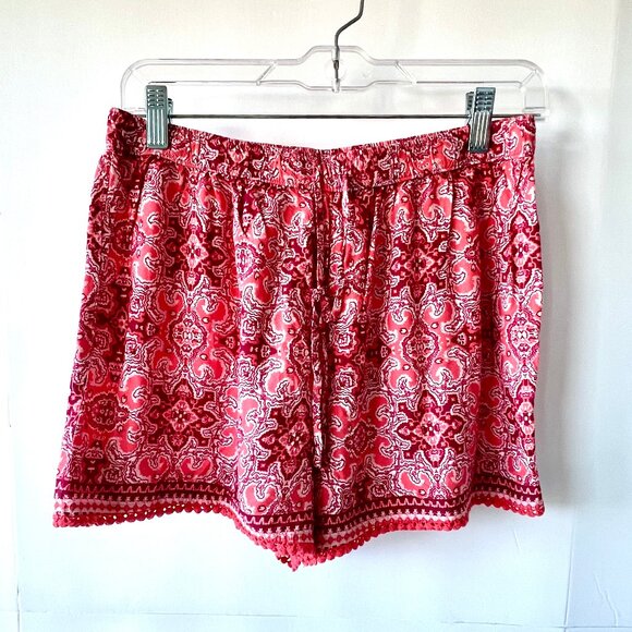 Hollister Pink Pull-on Draw String Shorts, Crochet Hem, RN 75654, Size M, EUC! - Picture 1 of 10